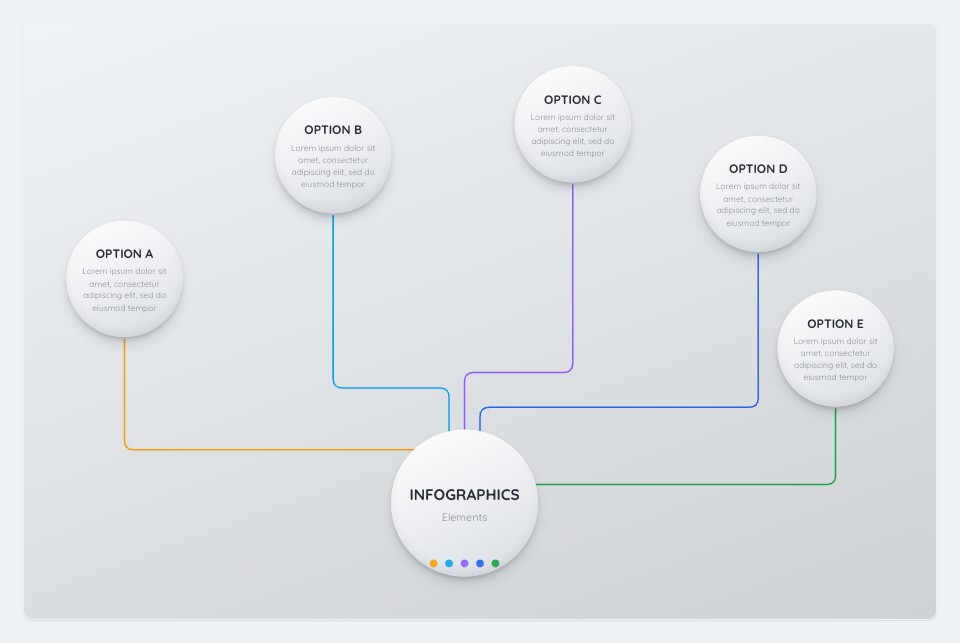 5-Option Radial Infographic preview